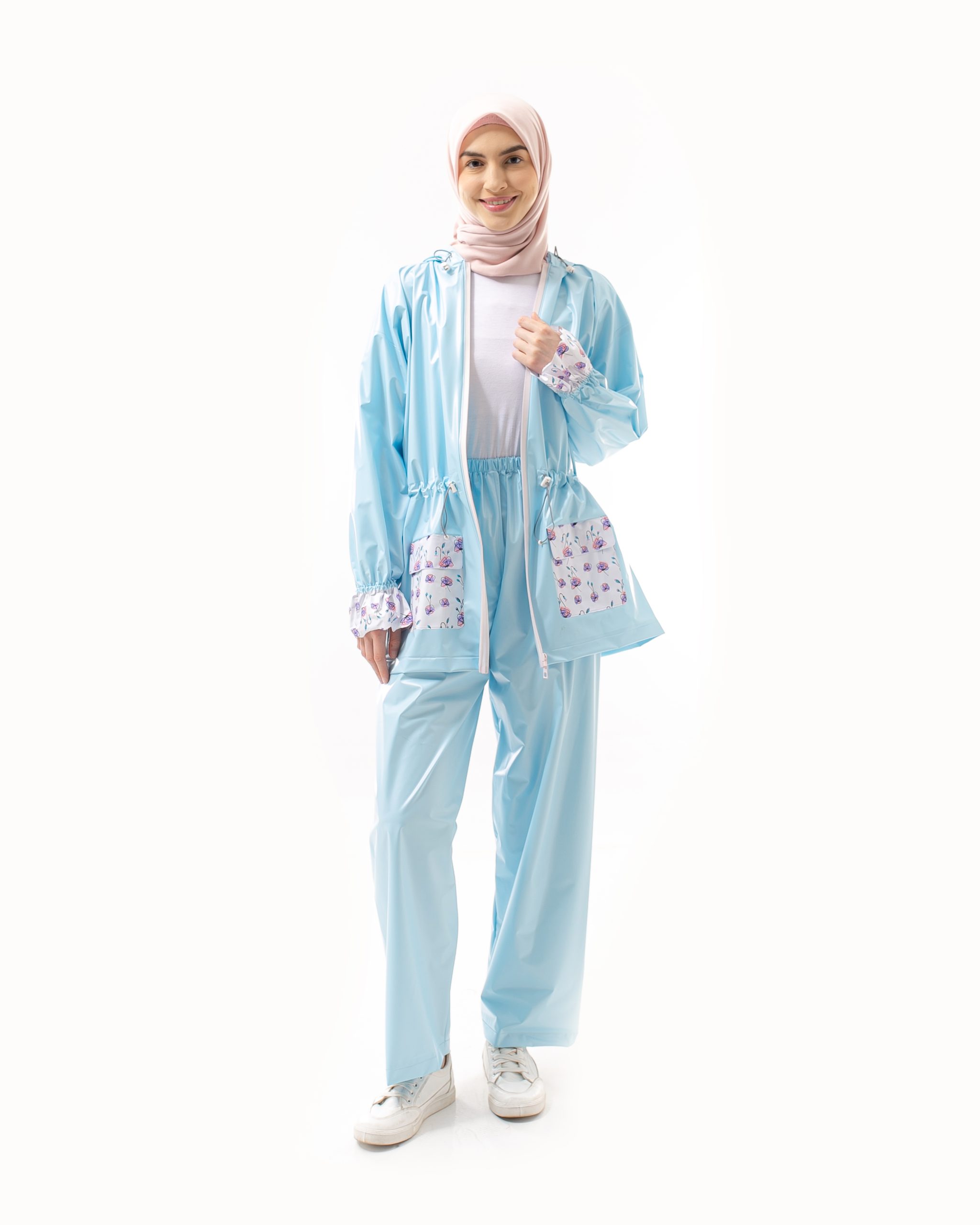 Jas Hujan Stelan Daisy Serut